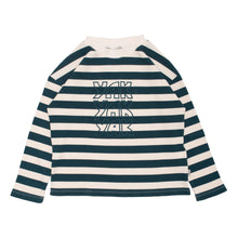 Load image into Gallery viewer, Wynken Long Sleeve Box Tee - Alpine Honeycomb Stripe - 2Y Last One
