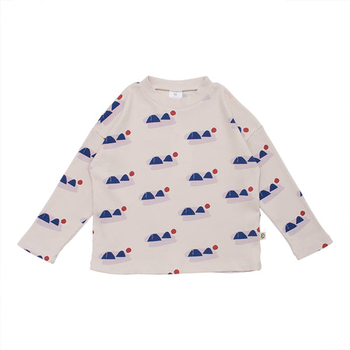 Wynken Long Sleeve Box Tee - Pepple Montagne - 4Y, 6Y