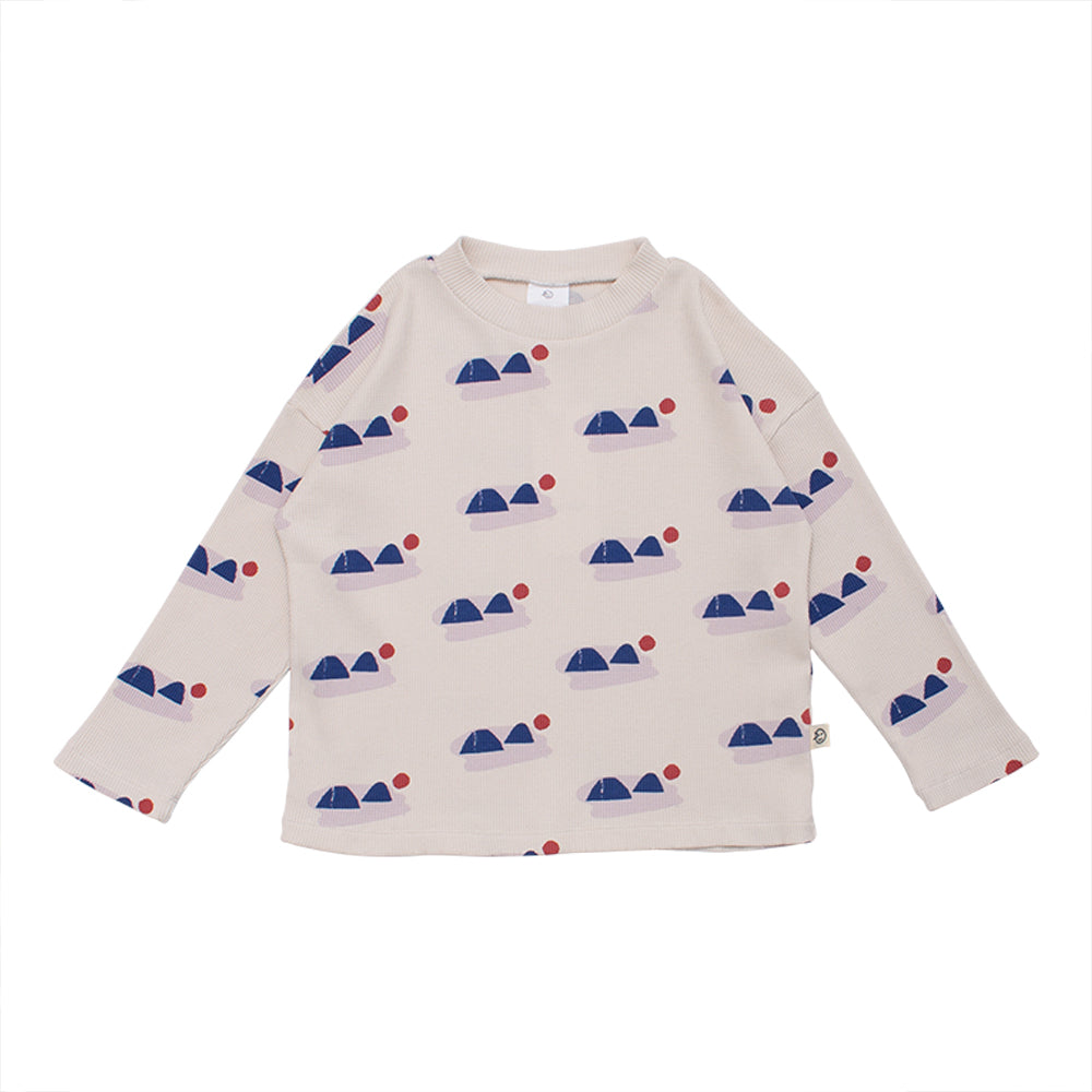 Wynken Long Sleeve Box Tee - Pepple Montagne - 4Y, 6Y