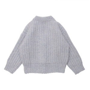 Wynken Big Rib Cardigan - Pale Blue - 2Y, 4Y, 6Y