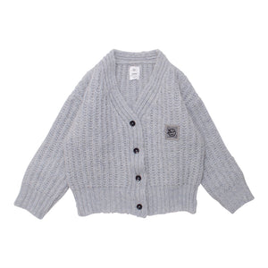 Wynken Big Rib Cardigan - Pale Blue - 2Y, 4Y, 6Y