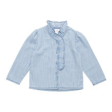 Load image into Gallery viewer, Wynken Frill Blouse - Pale Bleached Denim - 2Y, 4Y
