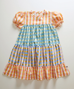 Oeuf Tiered Dress - Multi/Small Flower - 2/3Y, 4/5Y
