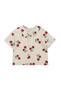 Jelly Mallow Cherry Crop Shirt - 100cm, 110cm, 120cm