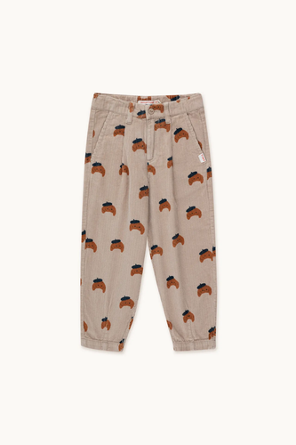 Tinycottons Croissants Pleated Pants - Grey - 6Y Last One
