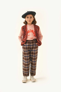 Tinycottons Check Pleated Pants - Mustard - 2Y, 3Y, 4Y, 6Y