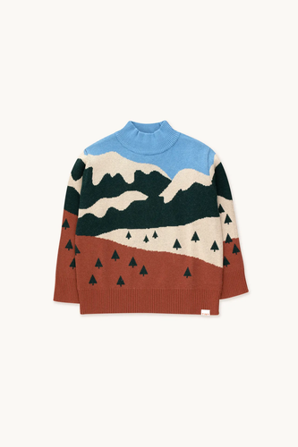 Tinycottons Landscape Mockneck Sweater - 2Y, 3Y, 4Y, 6Y