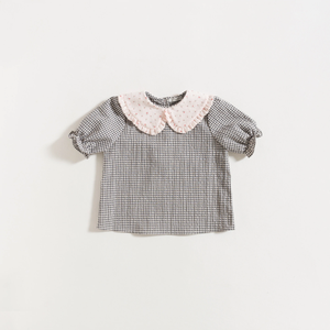 Grace Baby & Child Blouse - Anthracite Vichy - 3Y, 4Y