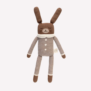 Main Sauvage Knitted Soft Toy - Large Bunny  - Oat Jumpsuit