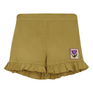 Yellow Pelota Blossom Short - Olive; Green; Pink - 4Y