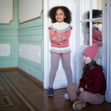 Load image into Gallery viewer, Kalinka Dove Sweater - Dusty Rose/Ruby Red - 2-3Y, 3-4Y, 4-5Y, 5-6Y