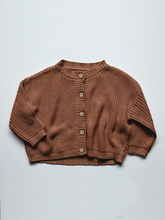 Load image into Gallery viewer, The Simple Folk The Chunky Cardigan - Mocha - 3/4Y Last One