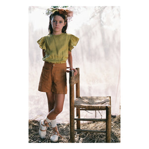 Yellow Pelota Daisy Daze Blouse - Pink - 4Y Last One
