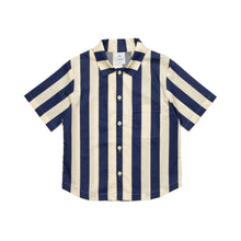 Load image into Gallery viewer, Wynken Day Shirt - Deck Stripe Midnight - 2y Last One
