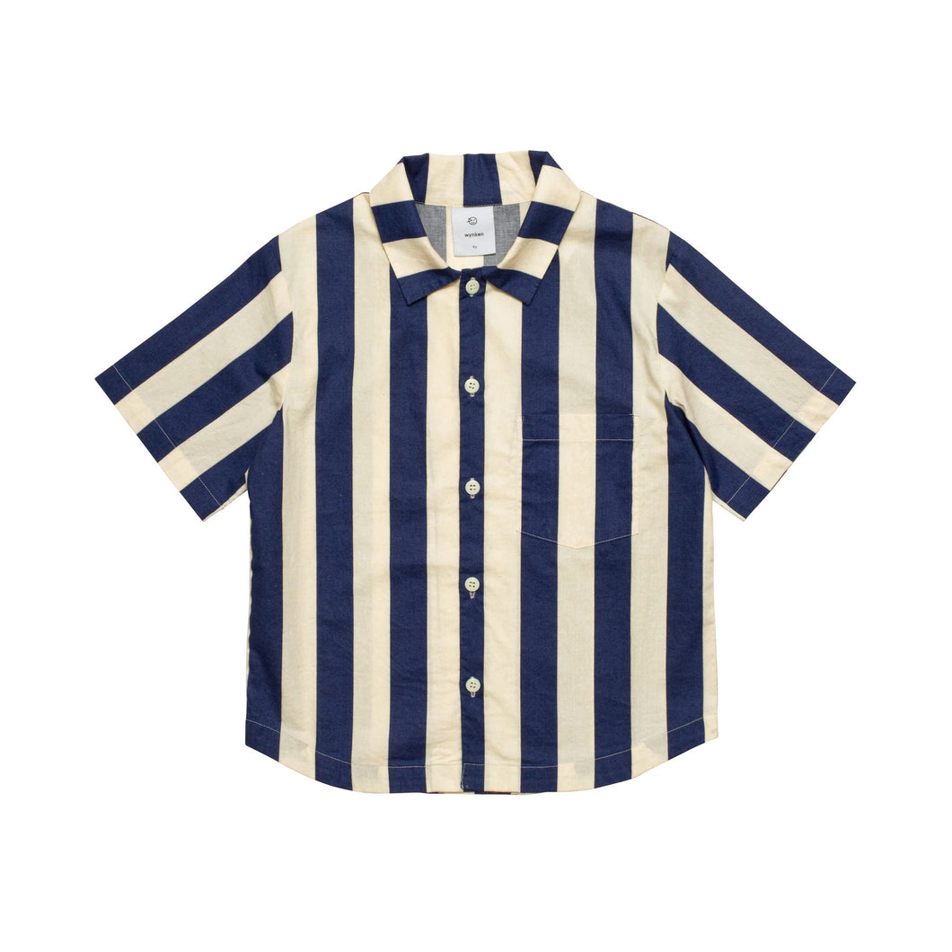 Wynken Day Shirt - Deck Stripe Midnight - 2y Last One