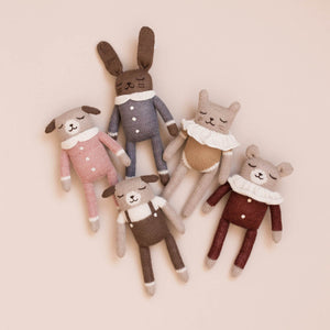 Main Sauvage Knitted Soft Toy - Puppy - Nut Overall