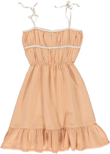 Liilu Malin Dress - Apricot - 2Y, 4Y