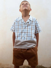 Load image into Gallery viewer, Popelin Shirt with lapel - Plaid - 3/4Y Last One