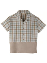 Load image into Gallery viewer, Popelin Shirt with lapel - Plaid - 3/4Y Last One