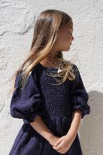 Load image into Gallery viewer, House of Paloma Hellenica Dress - Marine Linen - 5Y, 6Y