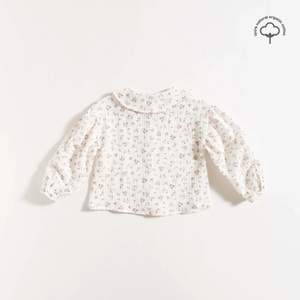 Grace Baby & Child Blouse - Pink Flowers Gauze - 2Y, 3Y