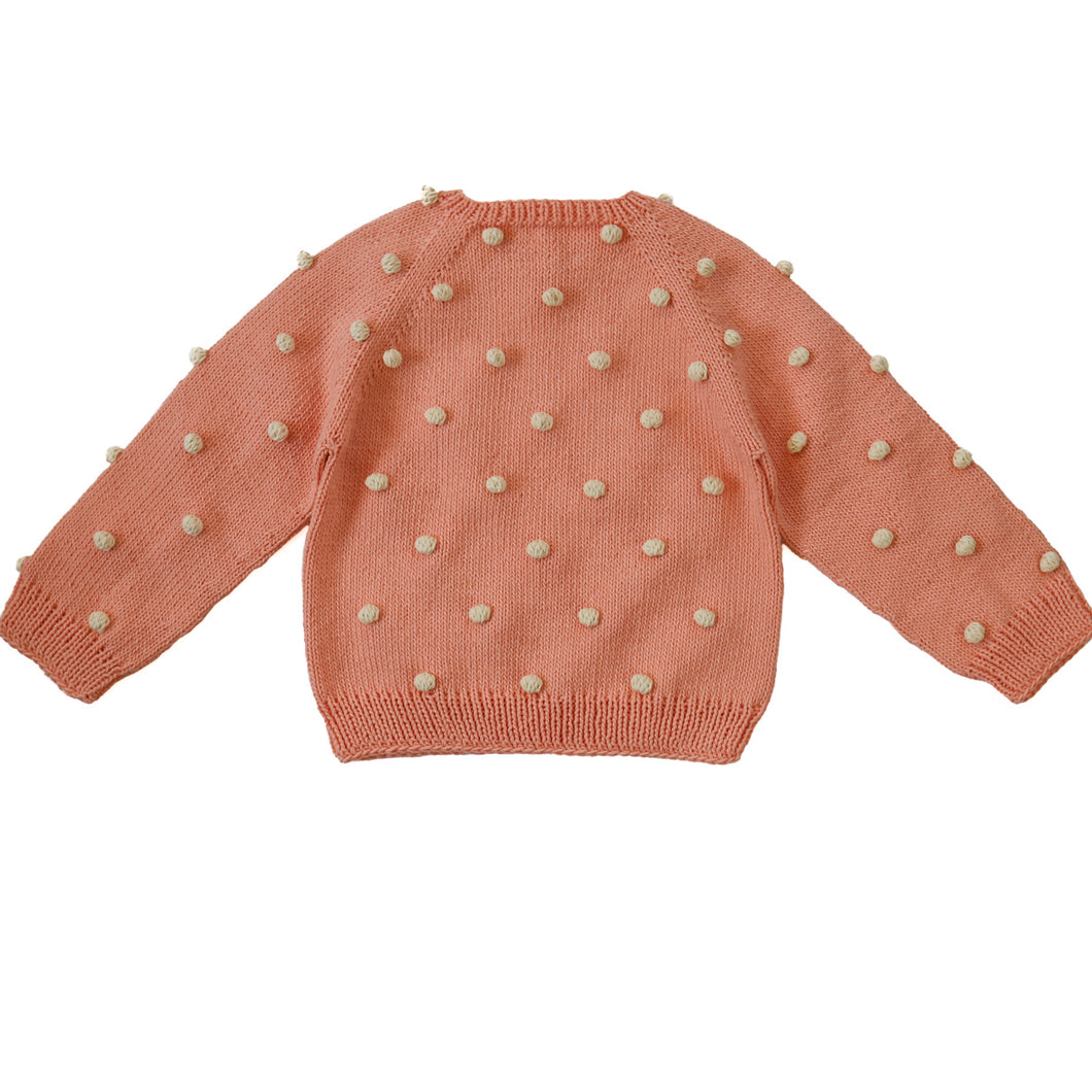 Kalinka Kids Viola Sweater - Rose/Milk - 5-6Y Last One