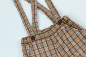 Pourenfant Emilio Suspender Pants - Brown, Camel - 100cm, 110cm, 120cm