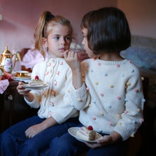 Load image into Gallery viewer, Kalinka Kids Viola Sweater - Milk/Multiple, Rose/Milk - 2-3Y, 3-4Y, 4-5Y, 5-6Y