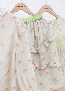 Caramel Azalea Skirt - Rose Bouquet- 3Y, 4Y, 6Y