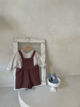 Load image into Gallery viewer, Monbebe Nania Dungaree - Brown, Beige Cream - 1/2Y, 3/4Y, 5/6Y