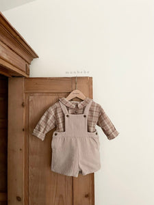 Monbebe Nania Dungaree - Brown, Beige Cream - 1/2Y, 3/4Y, 5/6Y