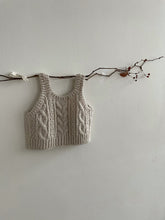 Load image into Gallery viewer, Monbebe Knit Vest - Brown, Cream - 1/3Y, 3/5Y