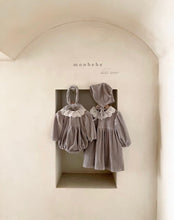 Load image into Gallery viewer, Monbebe Mono Velvet One-piece - Grey - 5/6Y Last One