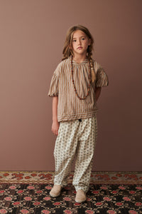 Caramel Elderberry Trouser -Polka Floral - 3Y, 6Y