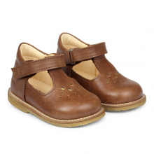 Load image into Gallery viewer, Angulus Mary Jane with Velcro and Hole Pattern - Tan - 24, 25