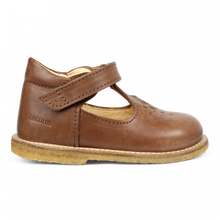 Load image into Gallery viewer, Angulus Mary Jane with Velcro and Hole Pattern - Tan - 24, 25