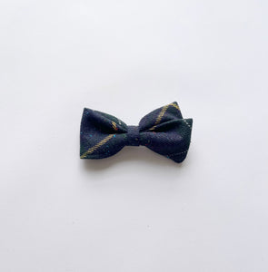 Rae Big Bow Hair Clips - Moss