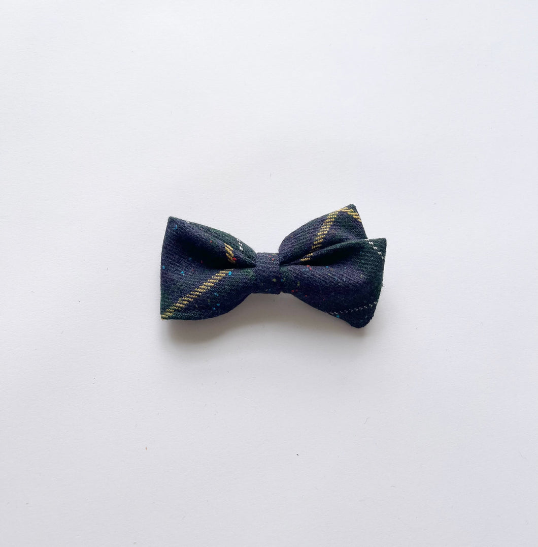 Rae Big Bow Hair Clips - Moss