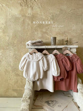 Load image into Gallery viewer, Monbebe Clover Pintuck Dress - Cream, Brick - 1/2Y, 3/4Y, 5/6Y