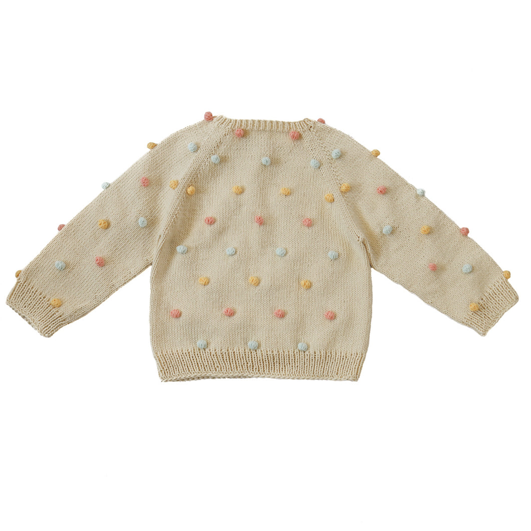 Kalinka Kids Viola Sweater - Milk/Multiple, Rose/Milk - 2-3Y, 3-4Y, 4-5Y, 5-6Y