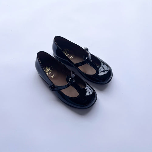 Pèpè T-bar Ballerinas - Vernice Nero - 27 Last Pair