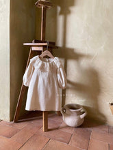 Load image into Gallery viewer, Monbebe Clover Pintuck Dress - Cream, Brick - 1/2Y, 3/4Y, 5/6Y