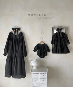 Monbebe Rosa One-piece - Black - 5/6Y Last One