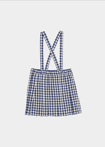 Caramel Hedera Skirt - Navy Check - 3Y, 4Y