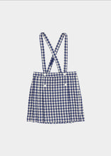 Load image into Gallery viewer, Caramel Hedera Skirt - Navy Check - 3Y, 4Y