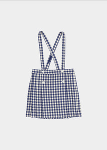 Caramel Hedera Skirt - Navy Check - 3Y, 4Y