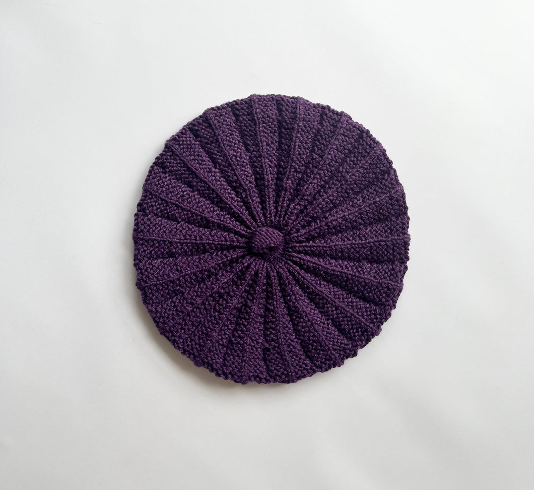 Kalinka Luna Beret - Eggplant - 1/3Y, 3/5Y