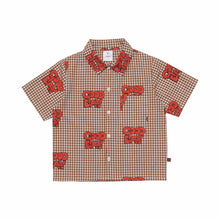 Load image into Gallery viewer, Wynken Board Shirt - Caramel Gingham/Red - 6Y Last One