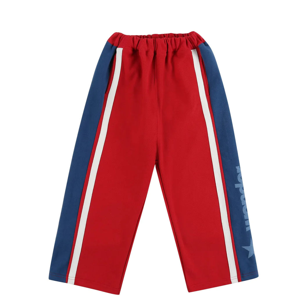 Jelly Mallow Wonder Star Wide Pants - Red - 100cm, 110cm, 120cm