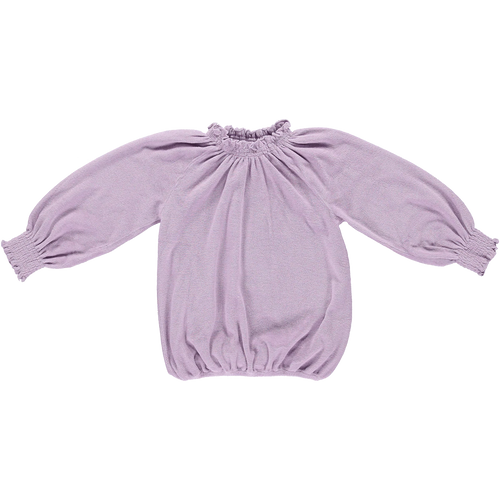 Liilu Terry Smocked Blouse - Lavender - 4Y